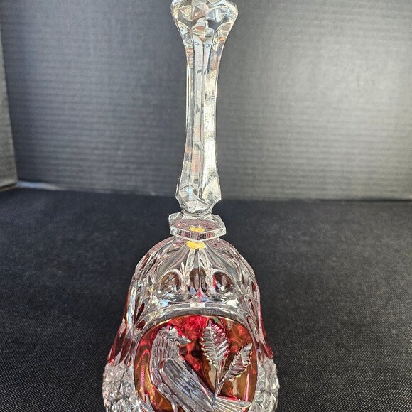 Vintage Hofbauer Ruby Byrdes Collection Bell 24% Lead Crystal West Germany - Picture 8 of 10